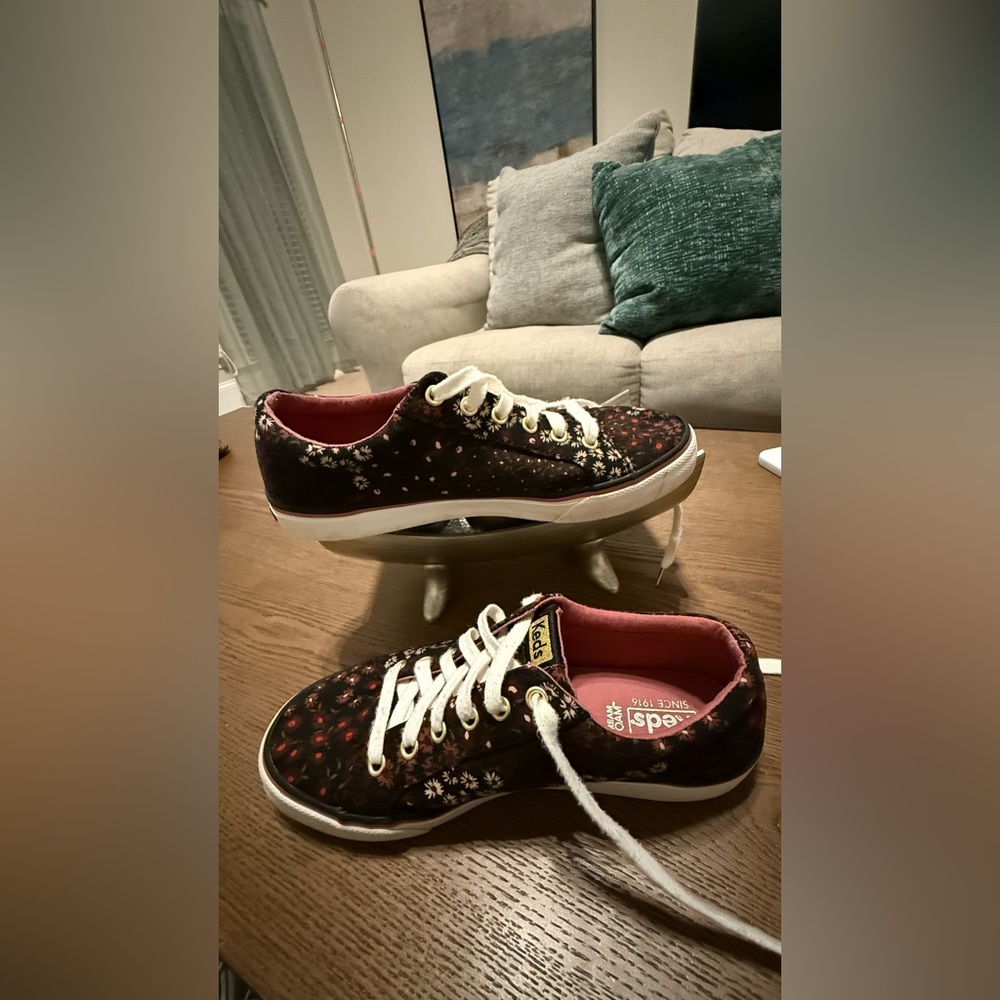 Keds Kids Floral Sneakers - Black and Red